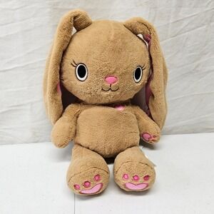 Build A Bear Kabu Pawlette 16" Bunny Plush Tan Pink 2018  Heart Embroidered Eyes